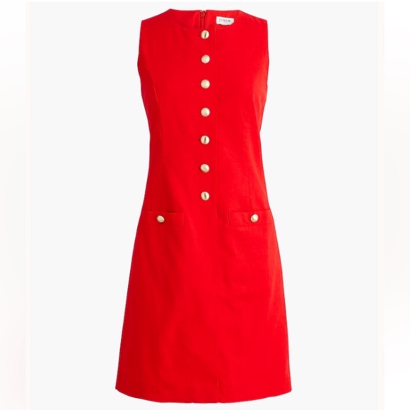 J Crew Dress 4 Linen Red - Picture 2 of 11